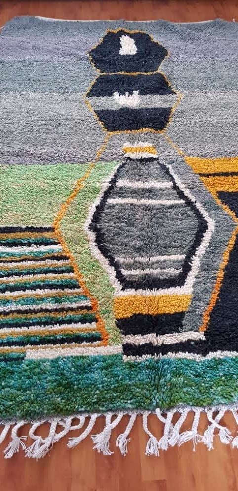 Handknuten Berber matta - 247x163cm