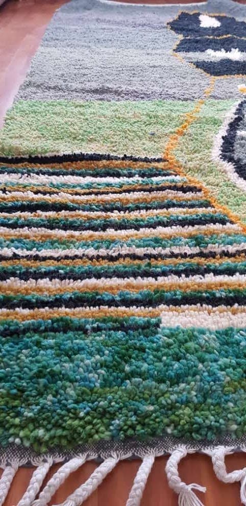 Handknuten Berber matta - 247x163cm