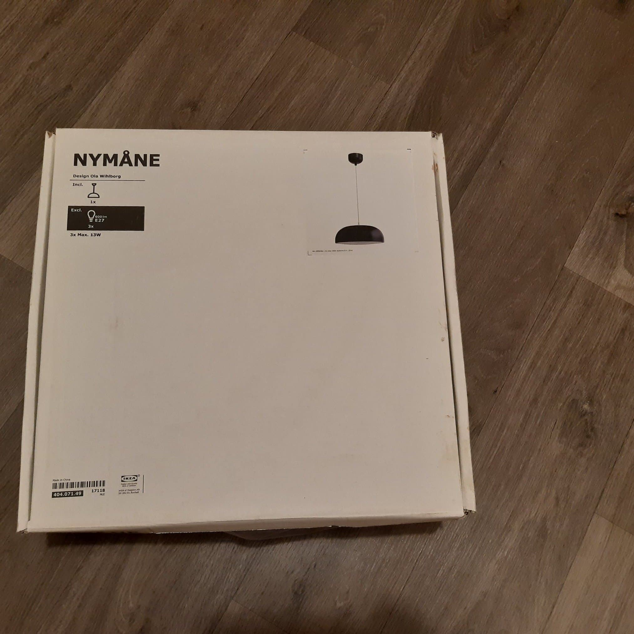 Ny ikea NYMÅNE lampa taklampa / pendellampa, antracit 40 cm