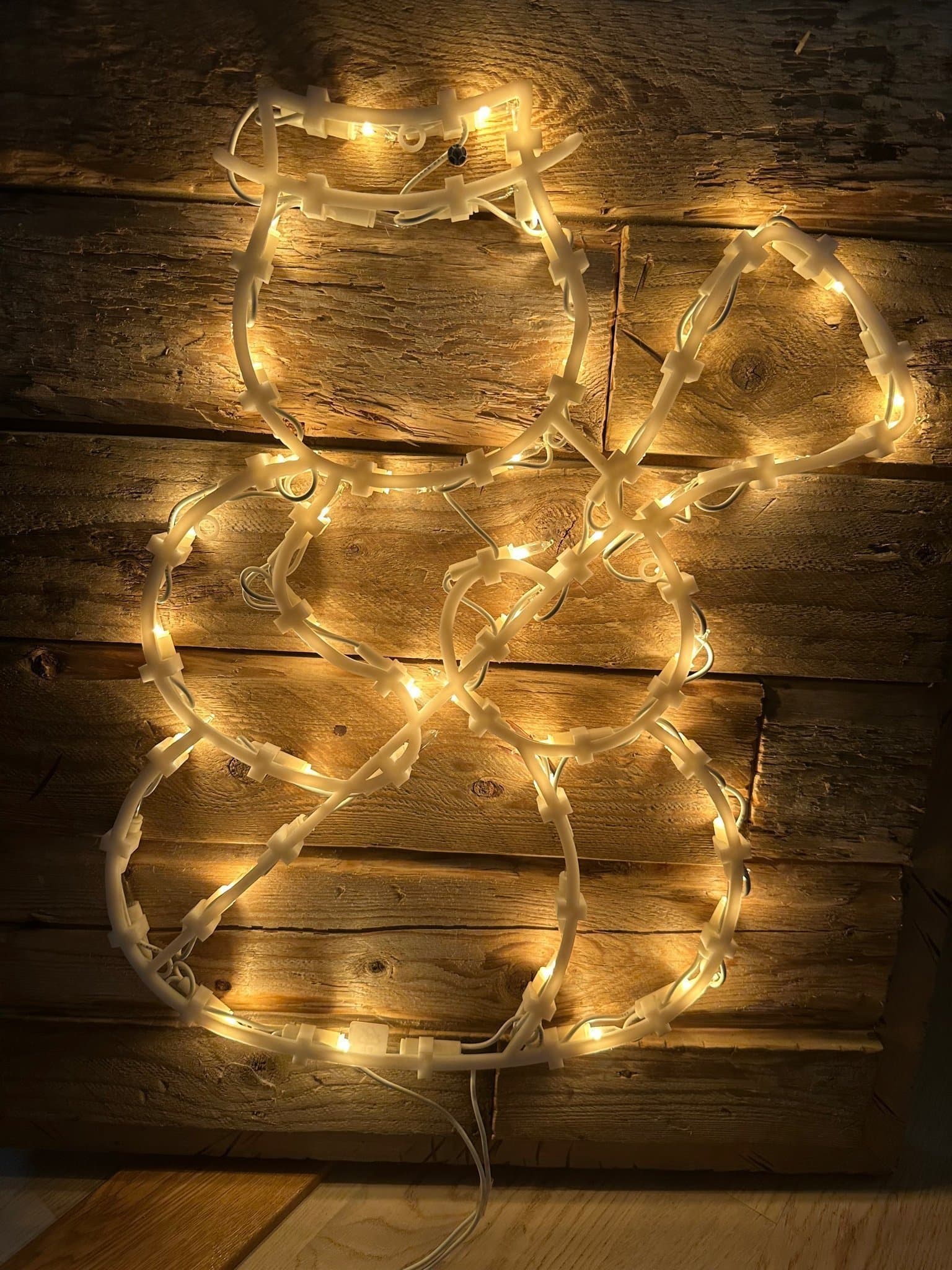 46 cm Upplyst snögubbe fönsterbild ljusslingor