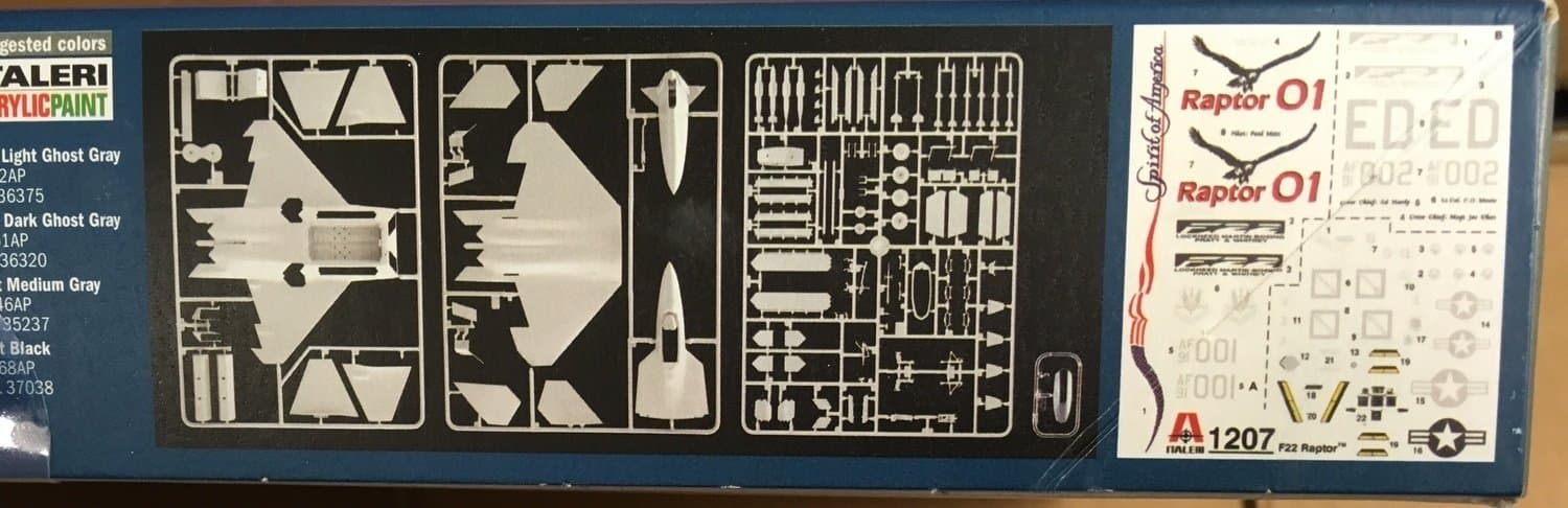 LOCKHEED F-22 RAPTOR Italeri 1/72 OÖPPNAD