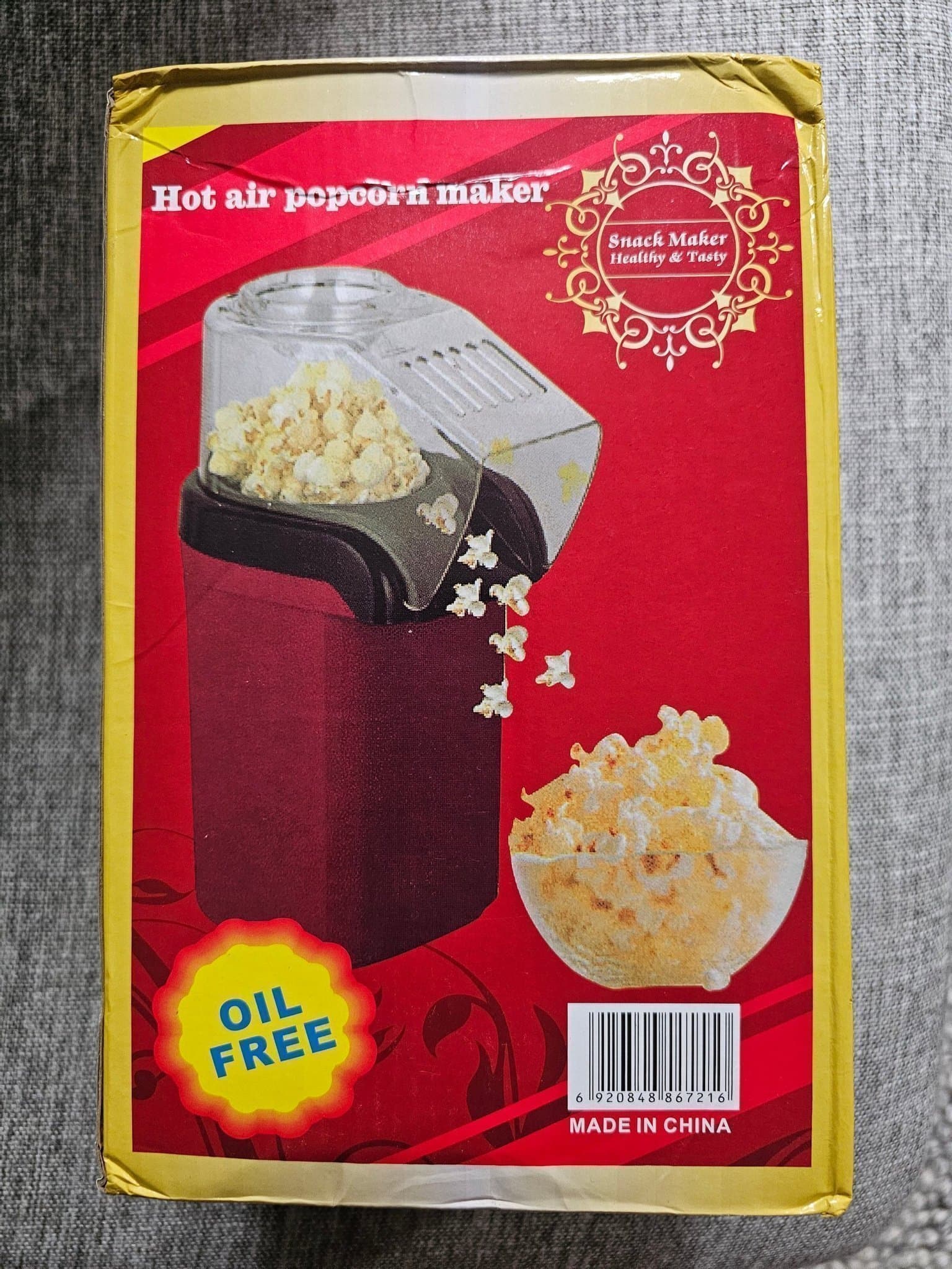 Hot Air Popcorn Maker - NY