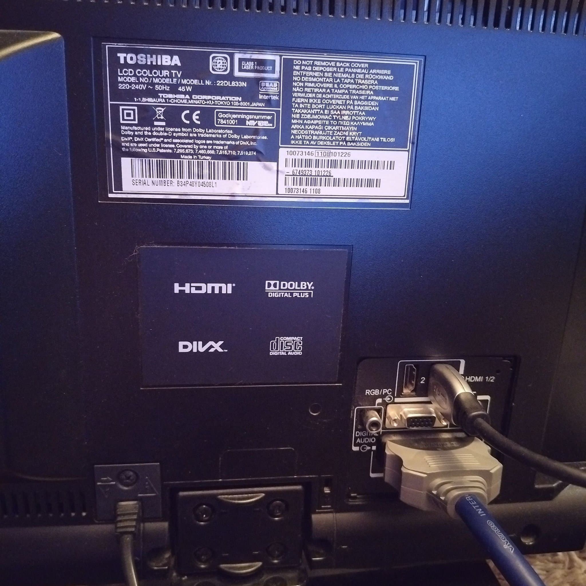 Toshiba LCD TV SOM NY *SPARSAMT ANVÄND