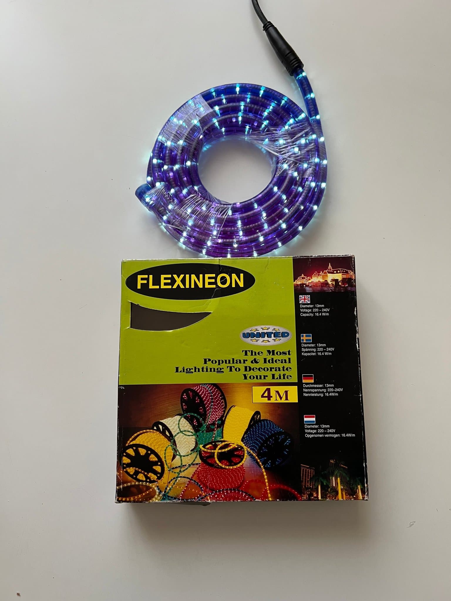 Flexineon Ljusslinga – 4 meter – 220–240V