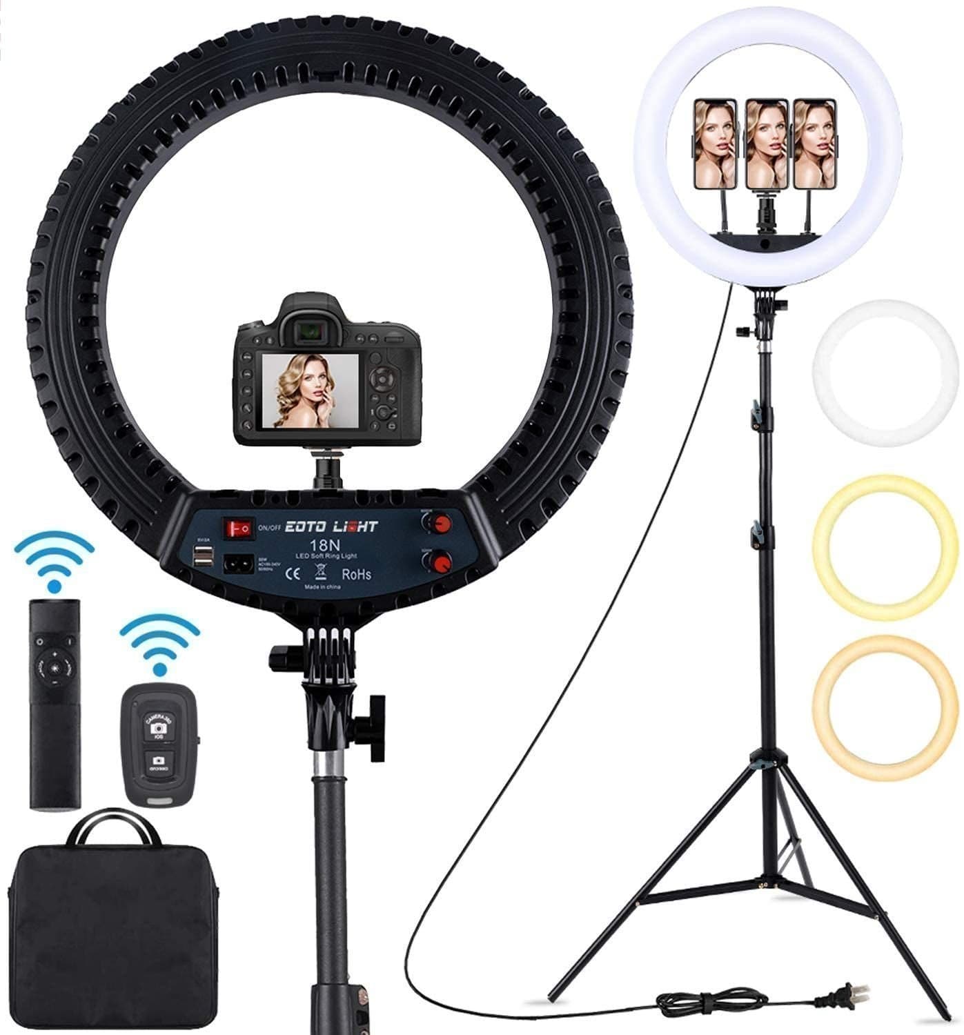 NY 46 cm LED ringlampa med stativ Selfie ringljus studio YouTube ledring