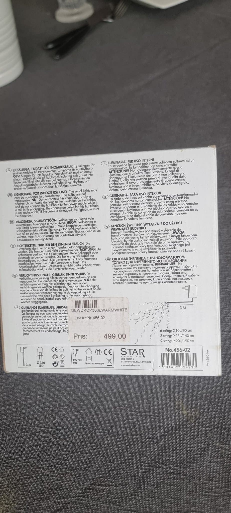 Star Trading Dew Drop Ljusslinga