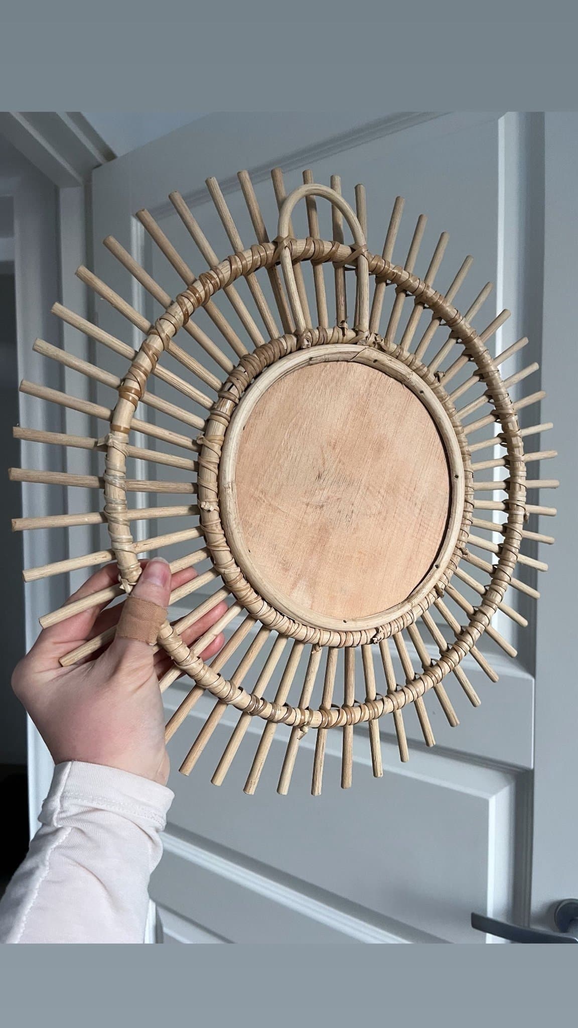 Rund spegel sol solspegel bambu rotting inredning bohem boho inredning H&M HOME