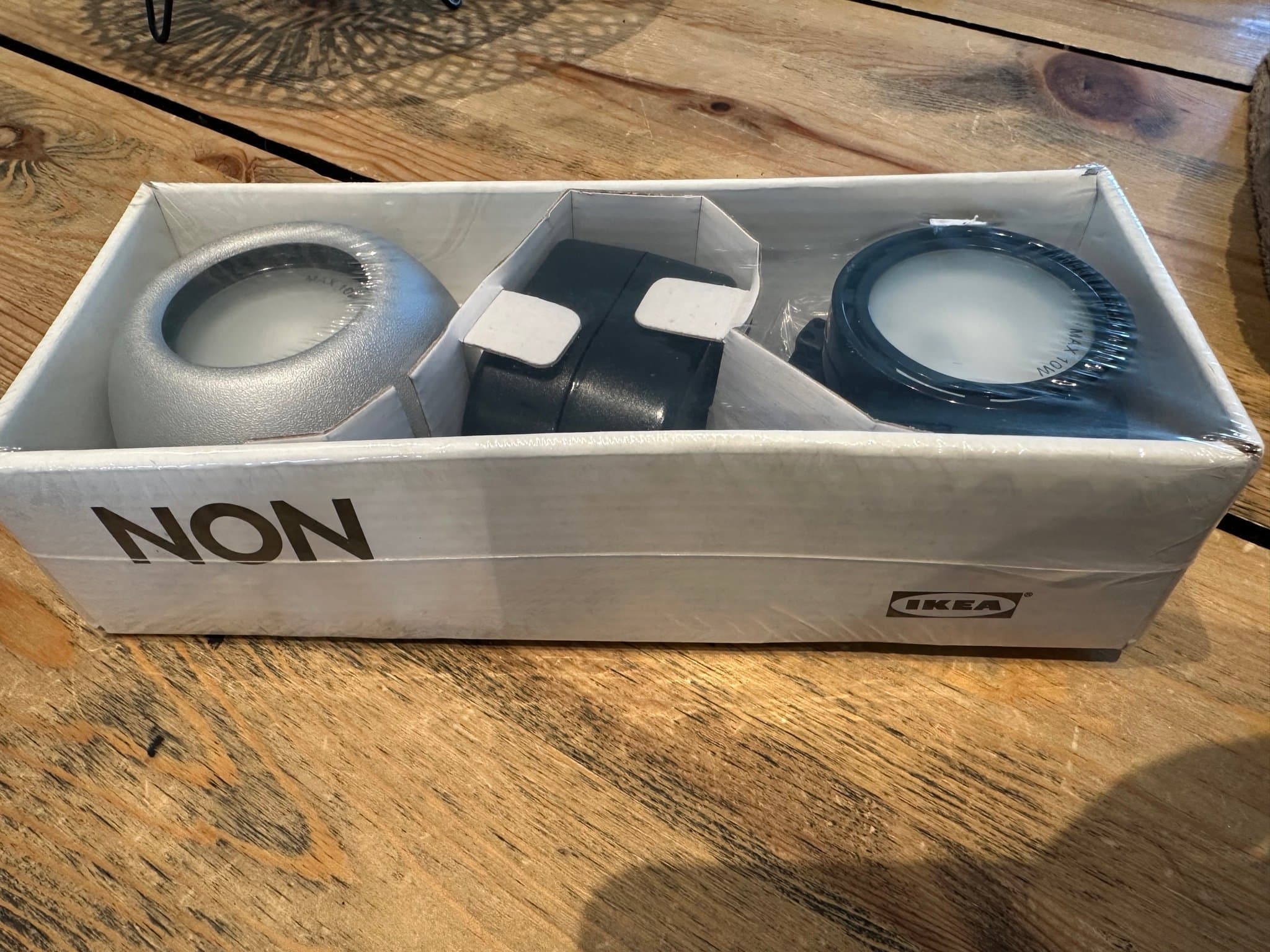 IKEA NON Spotlight 2-pack – Vit/Silver (Oöppnad)