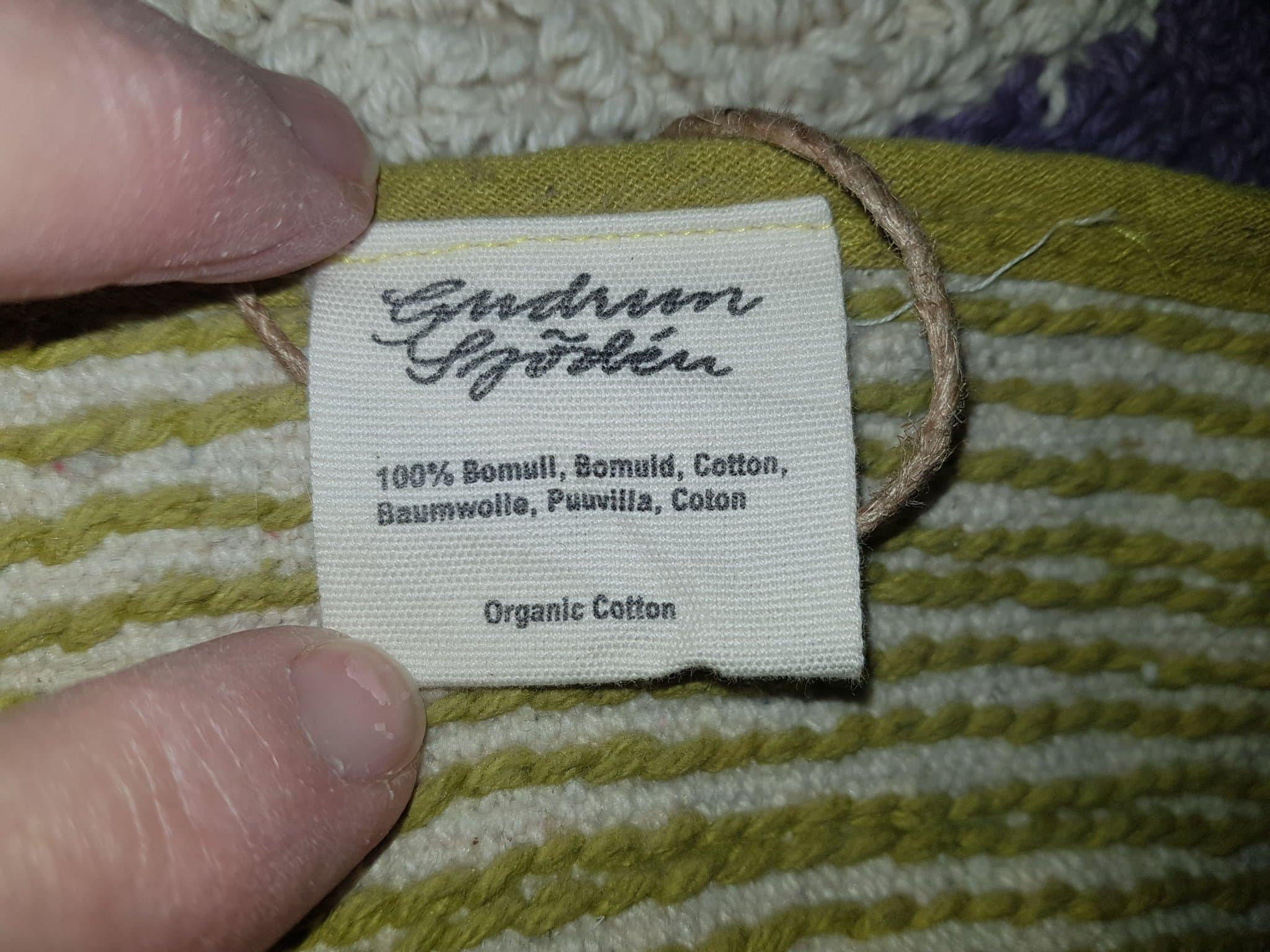 Gudrun Sjödén Badrumsmatta Paradis-grön/(brun). Ny