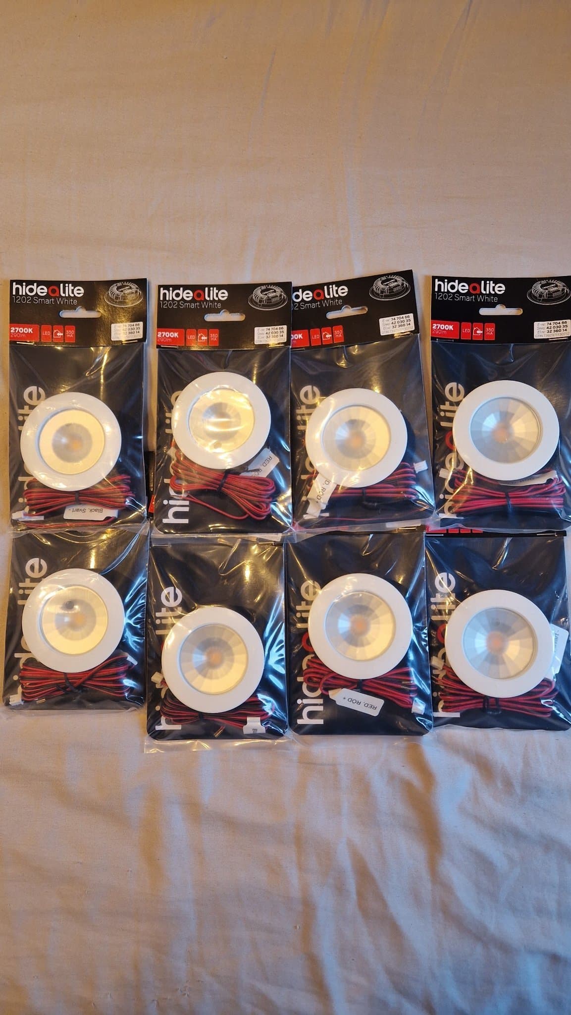 Hide-a-lite 1202 Smart White LED-spotlights, helt nya