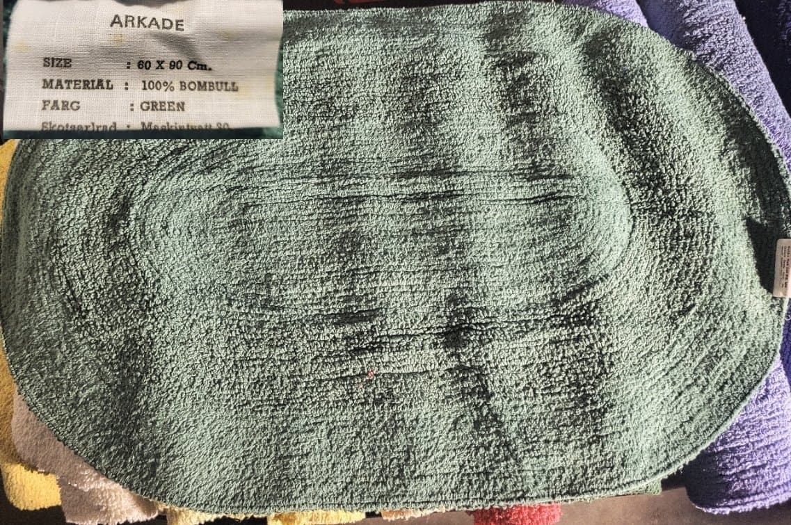 Ny badrumsmatta 100% bomull 60x90 cm