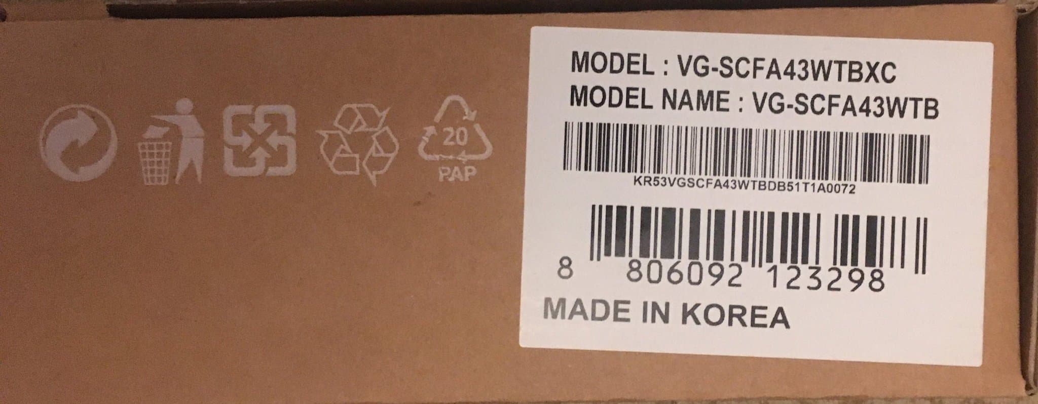 Samsung The Frame 43" Ram - Vit