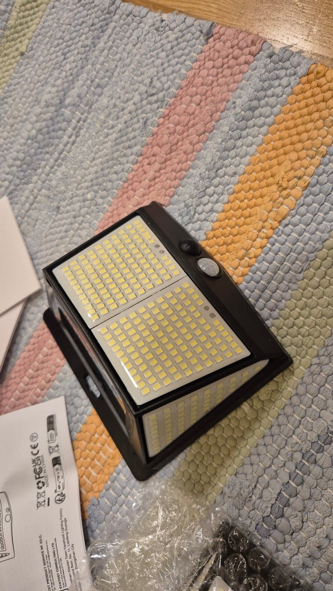 4 st Solcellslampor LED utomhusbruk med rörelsesensor