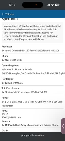 Lenovo Chromebook idealpad 1i
