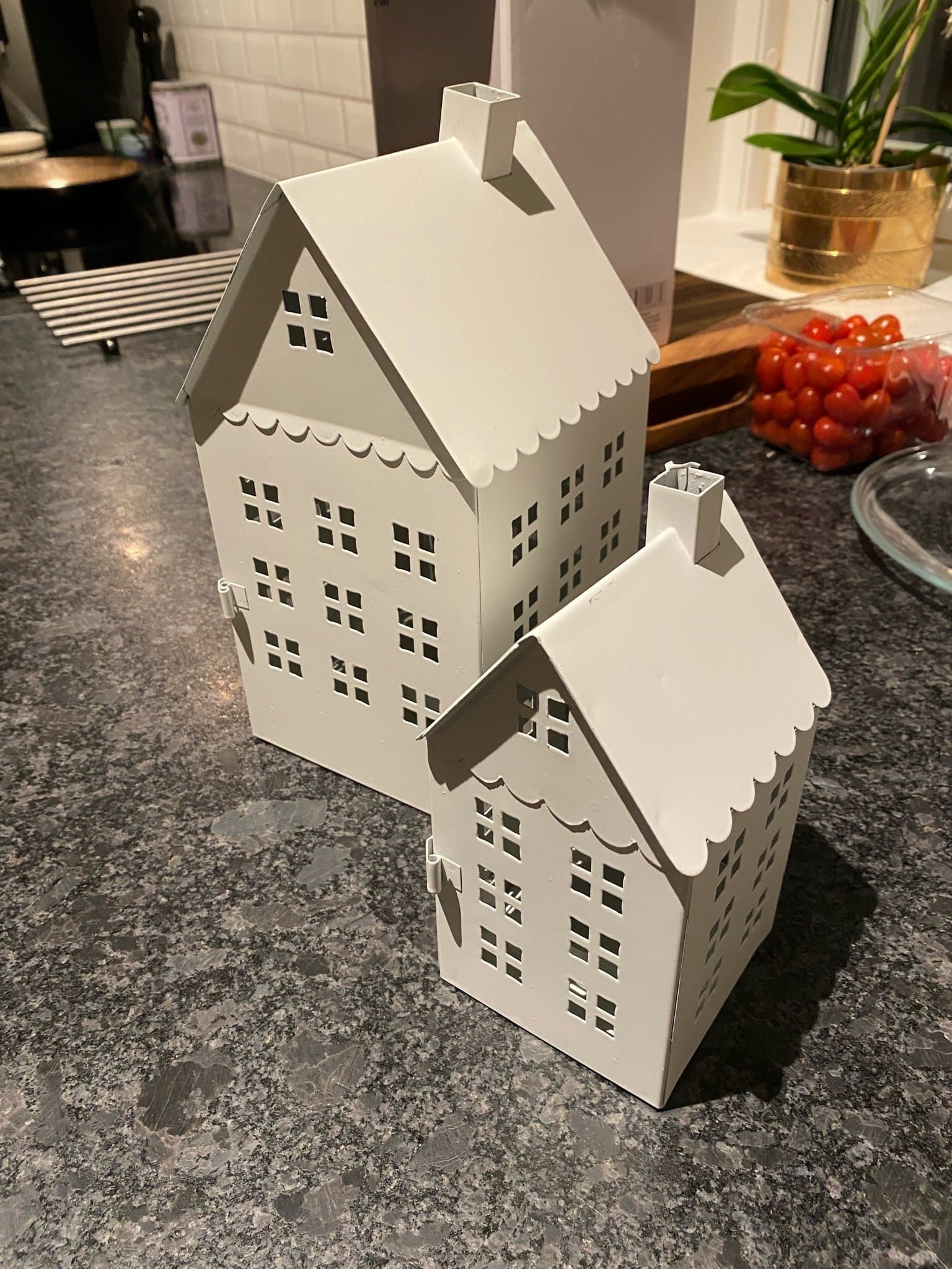 Lykta Hus 2-set metall oanvända