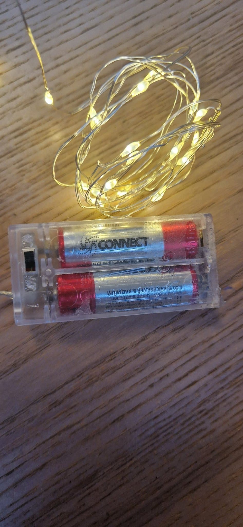 Ljuslinga med batterier