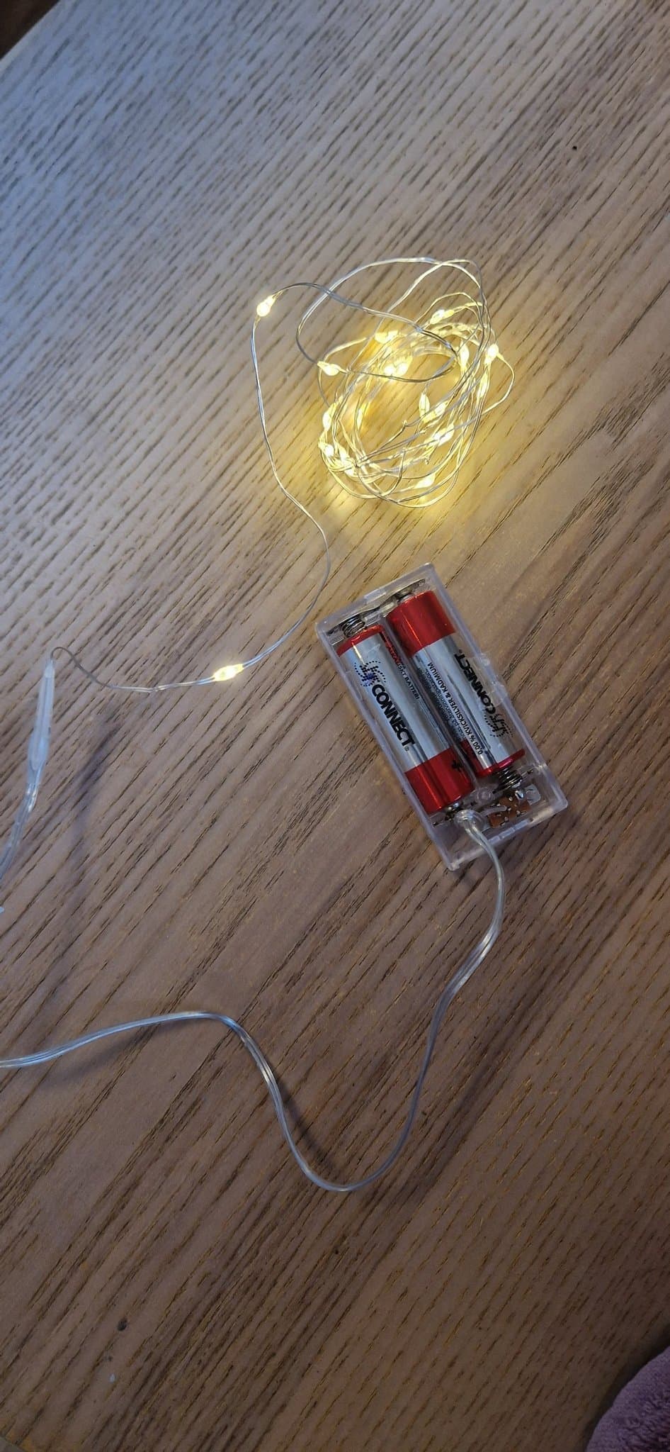 Ljuslinga med batterier