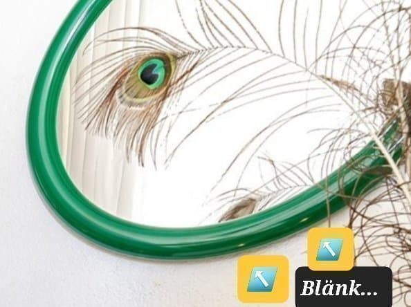 RETRO / VINTAGE: Spegel "FINNMIRROR" / ovanlig färg fr 60-talet