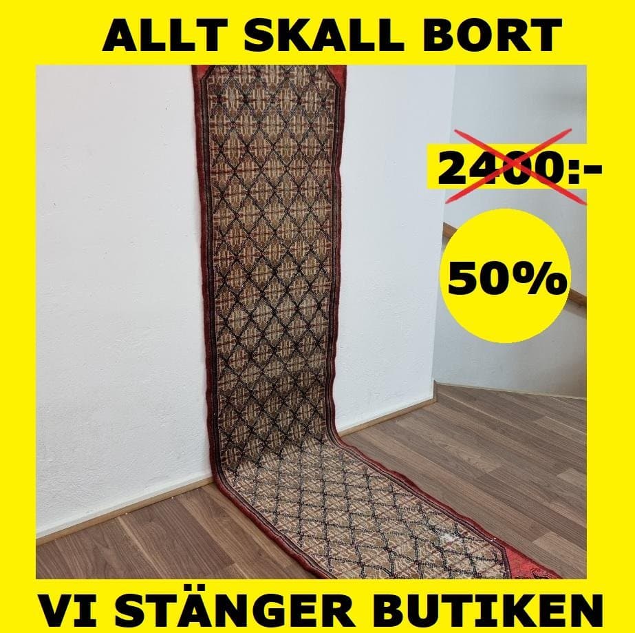 Äkta Vintage matta ca: 260x54 cm