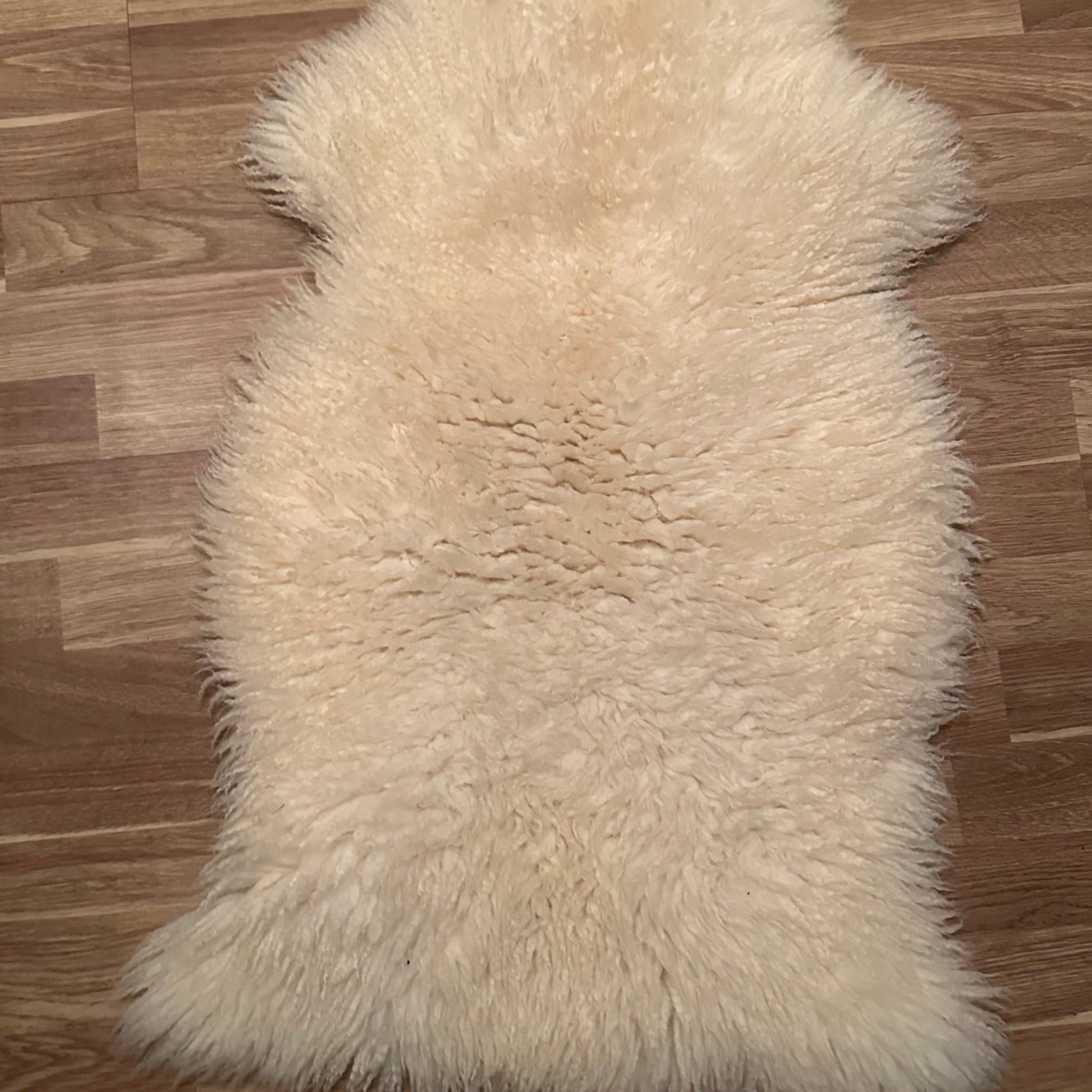 Äkta Fårskinn Matta Vit Mjuk Lammfäll Skinnfäll Mjuk Päls ull Ekologisk vit dyna