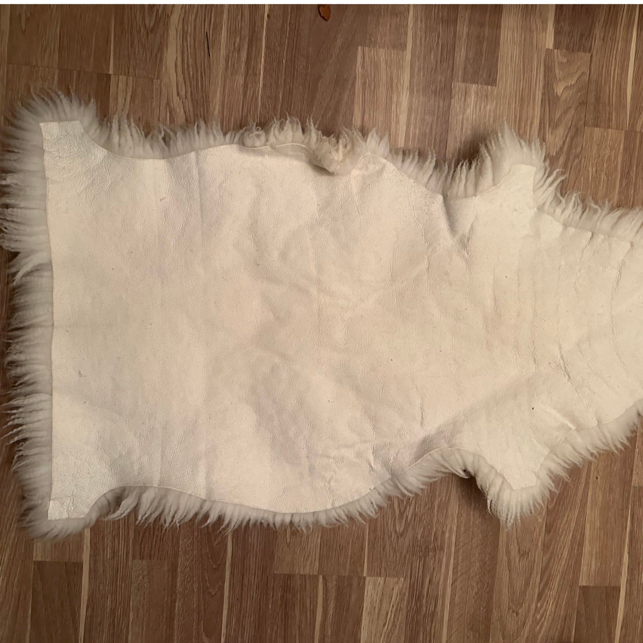 Äkta Fårskinn Matta Vit Mjuk Lammfäll Skinnfäll Mjuk Päls ull Ekologisk vit dyna