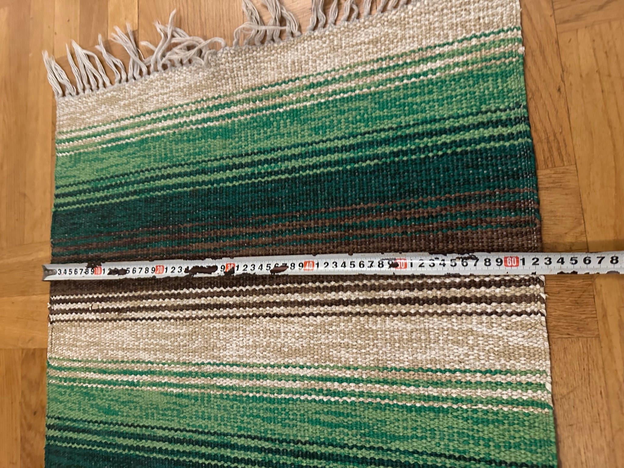 Plastmatta retro vintage ruggs matta hallmatta gångmatta, tvättad djurfri rökfri