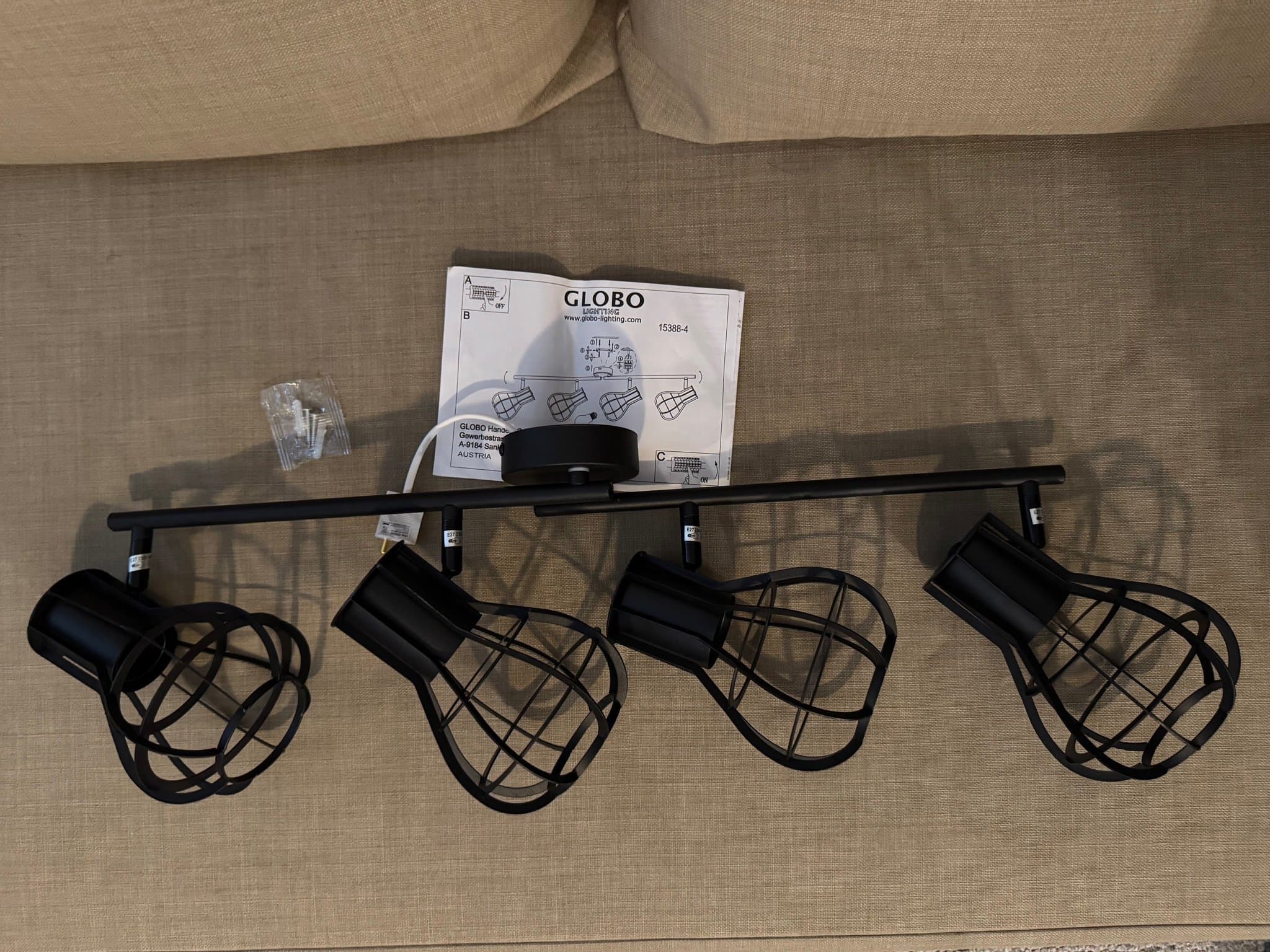 Globo 15388-4 - CLASTRA taklampa