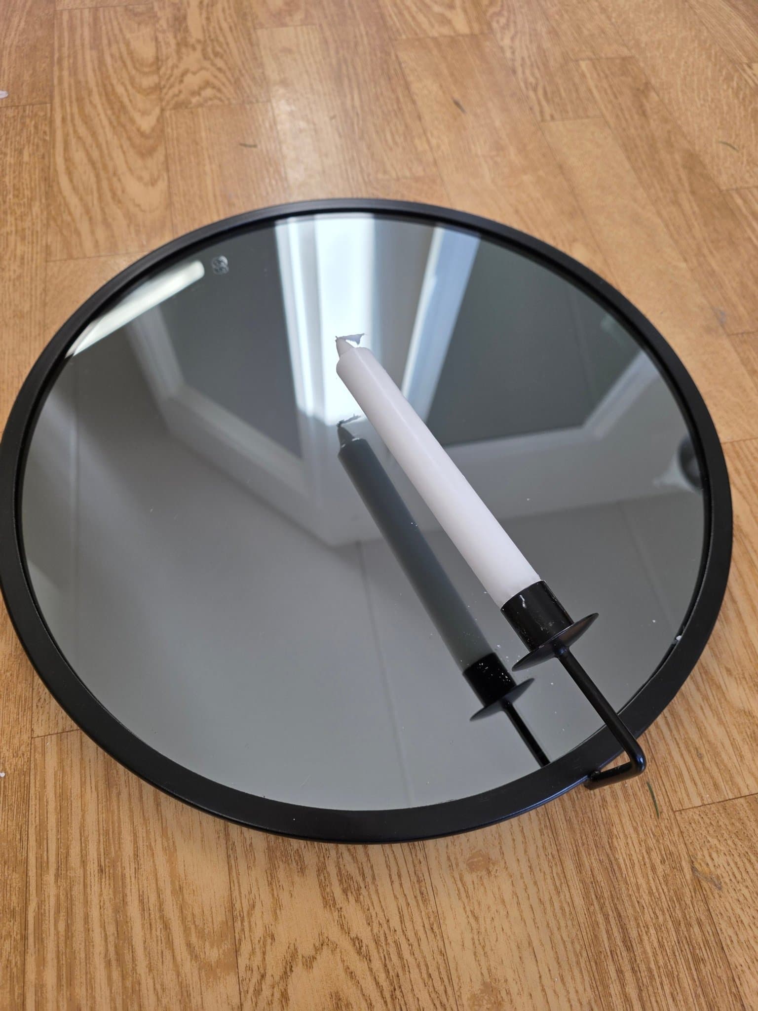 Rund Spegel med Ljusstake ø40,5 cm