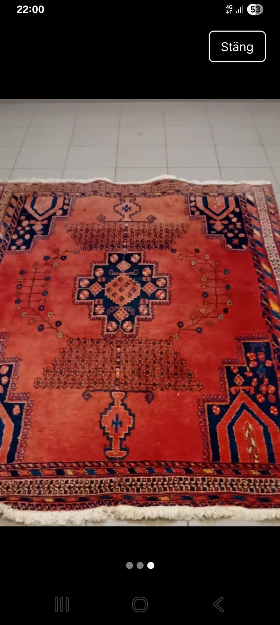 Orientalisk vacker handknut ullMatta 150×200