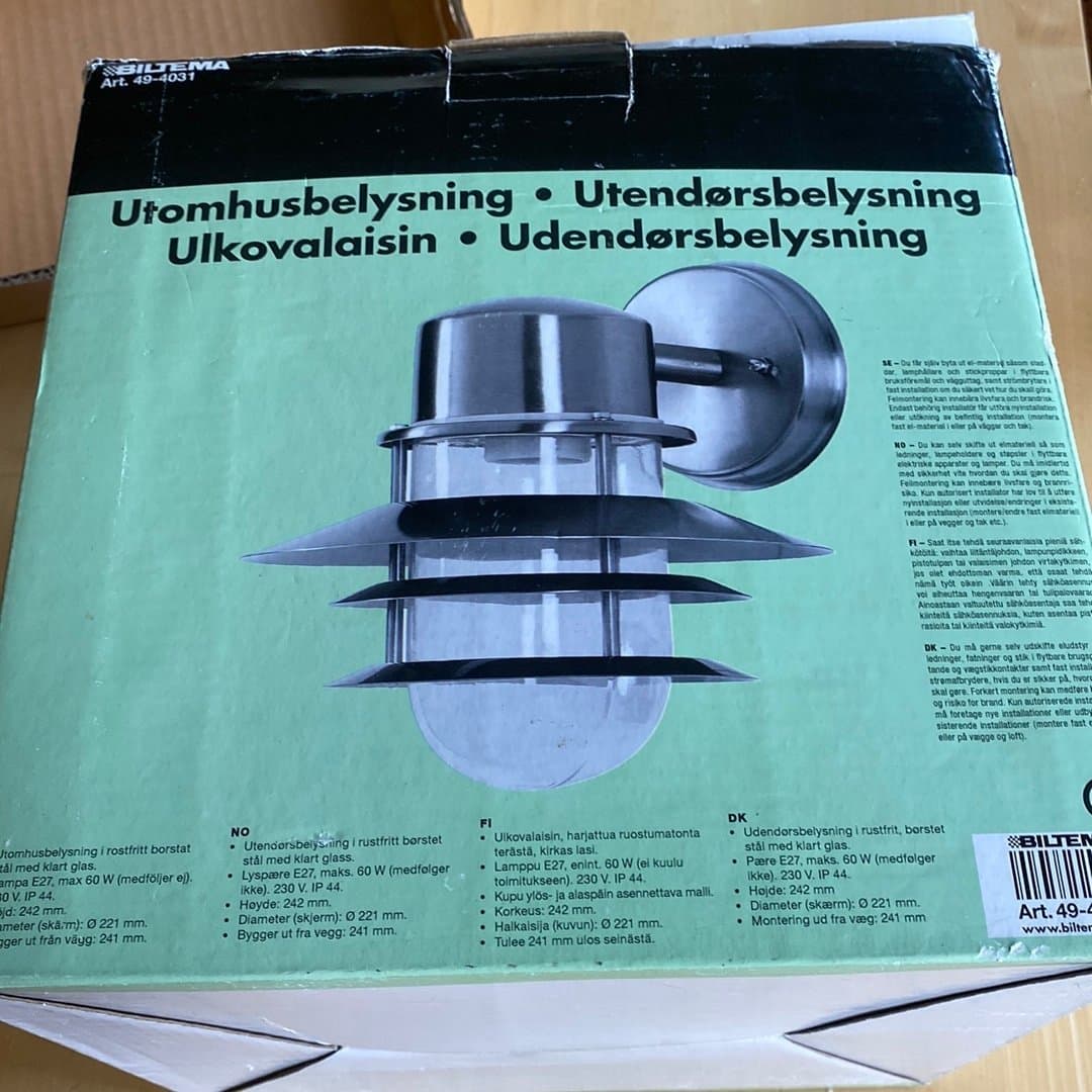 Utomhusbelysning, ny armatur från Biltema