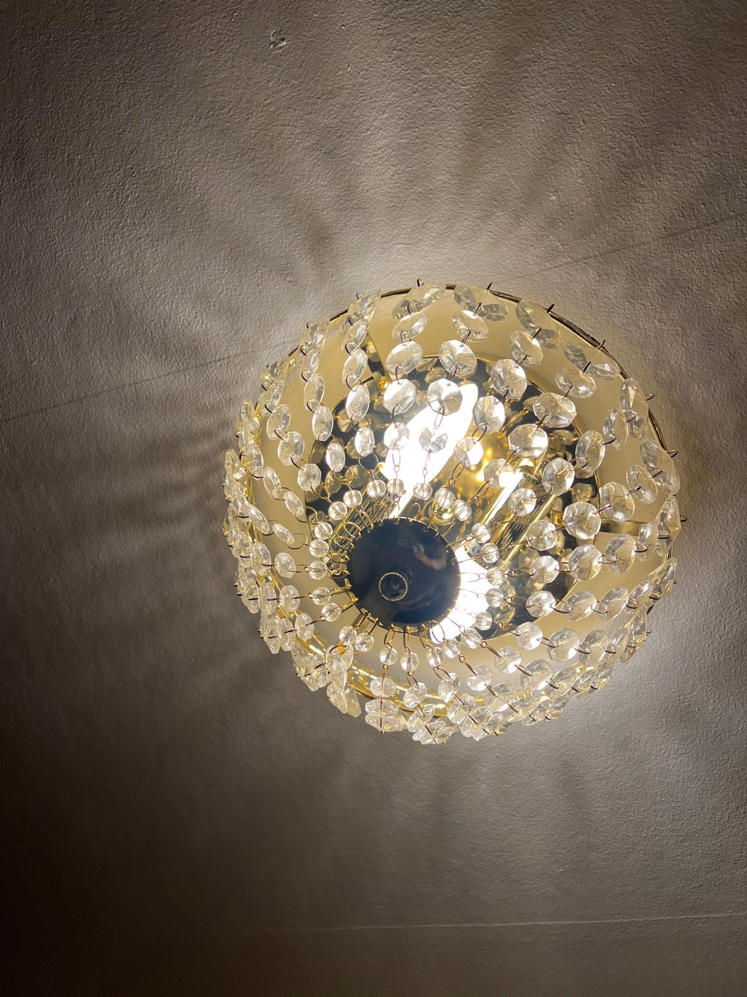 Markslöjd Saxholm Kristallplafond Guld