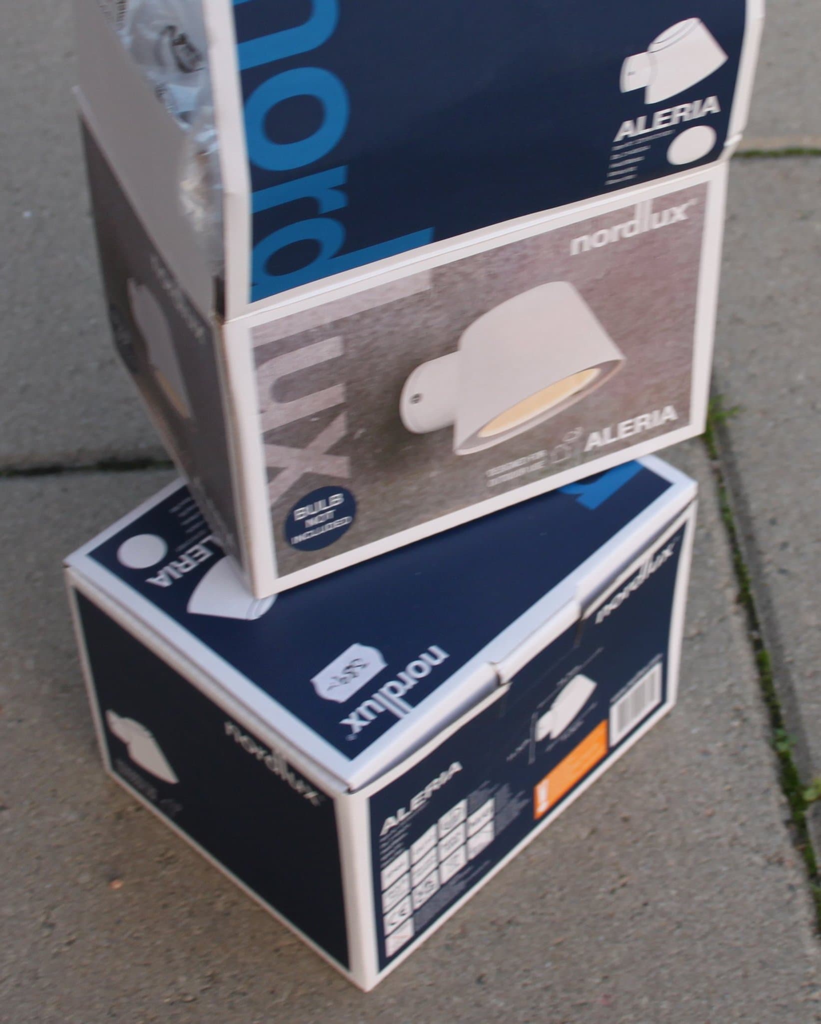 NYA! 2 st Nordlux Aleria Vit IP44 GU10 Utomhus-lampa Vägglampa 230v inkl moms