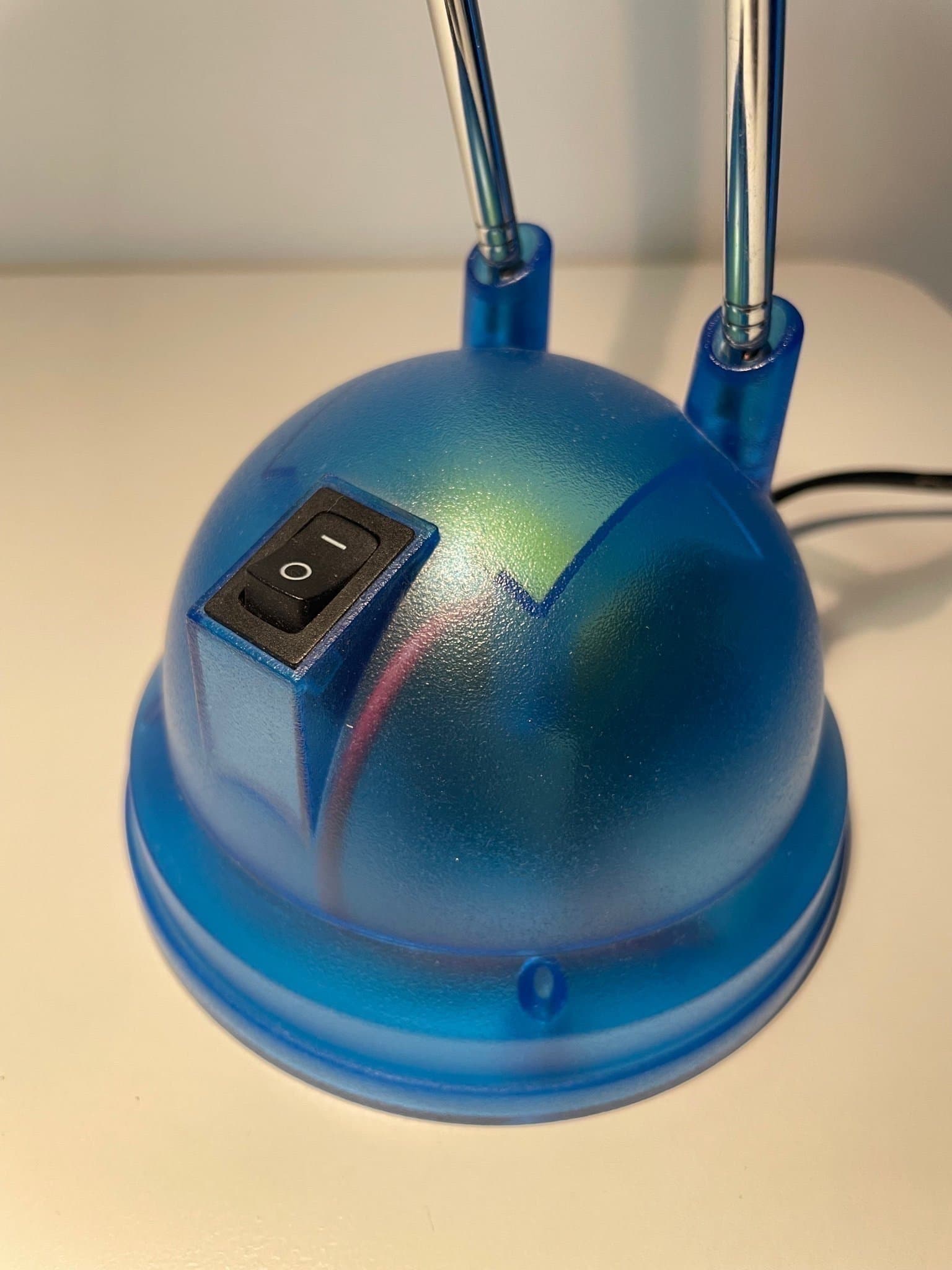 Vintage 1990s IKEA Espressivo Desk Lamp Translucent Telescoping Ocean Blue