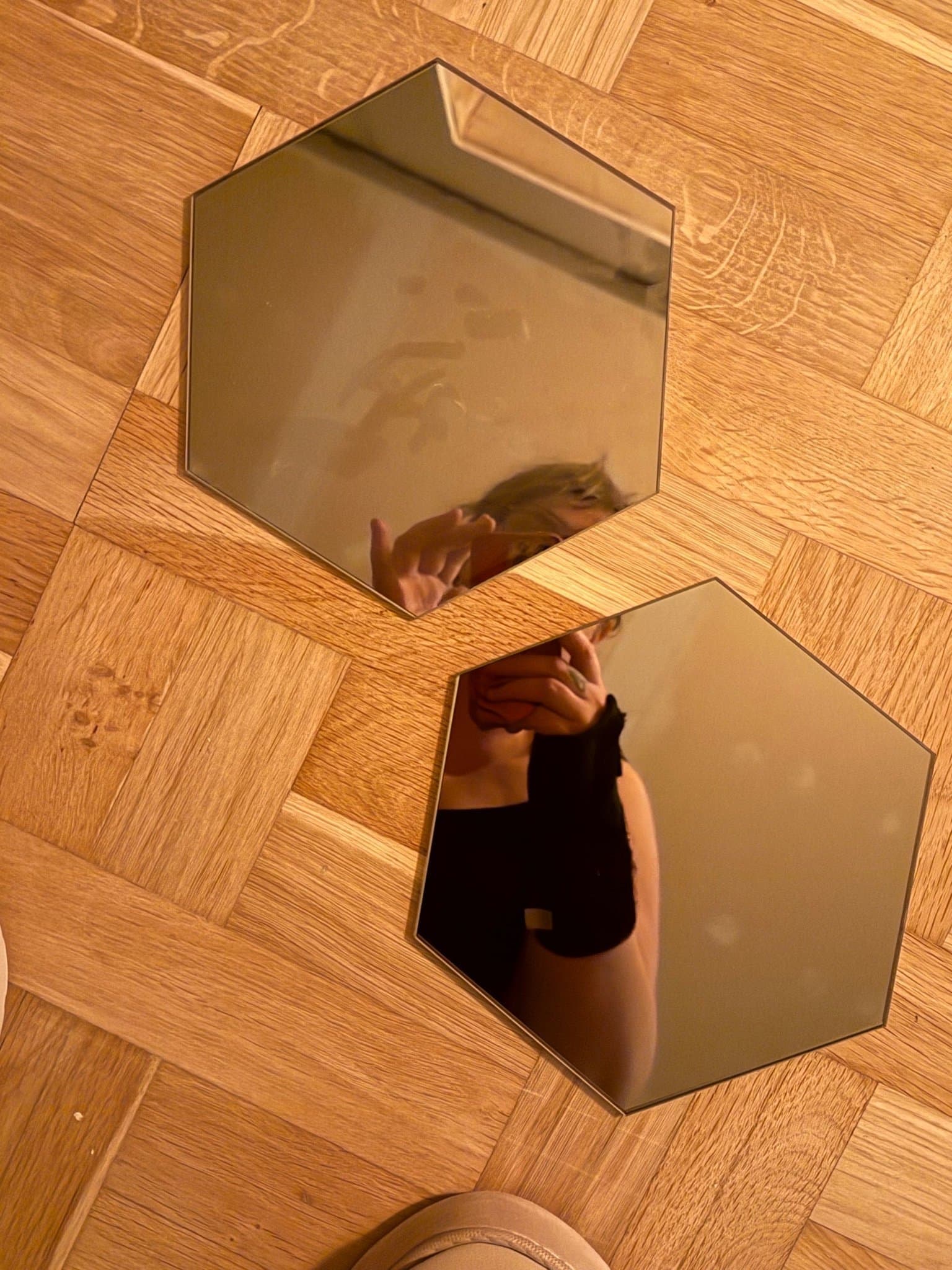 HÖNEFOSS Spegel, brun, 18x21 cm