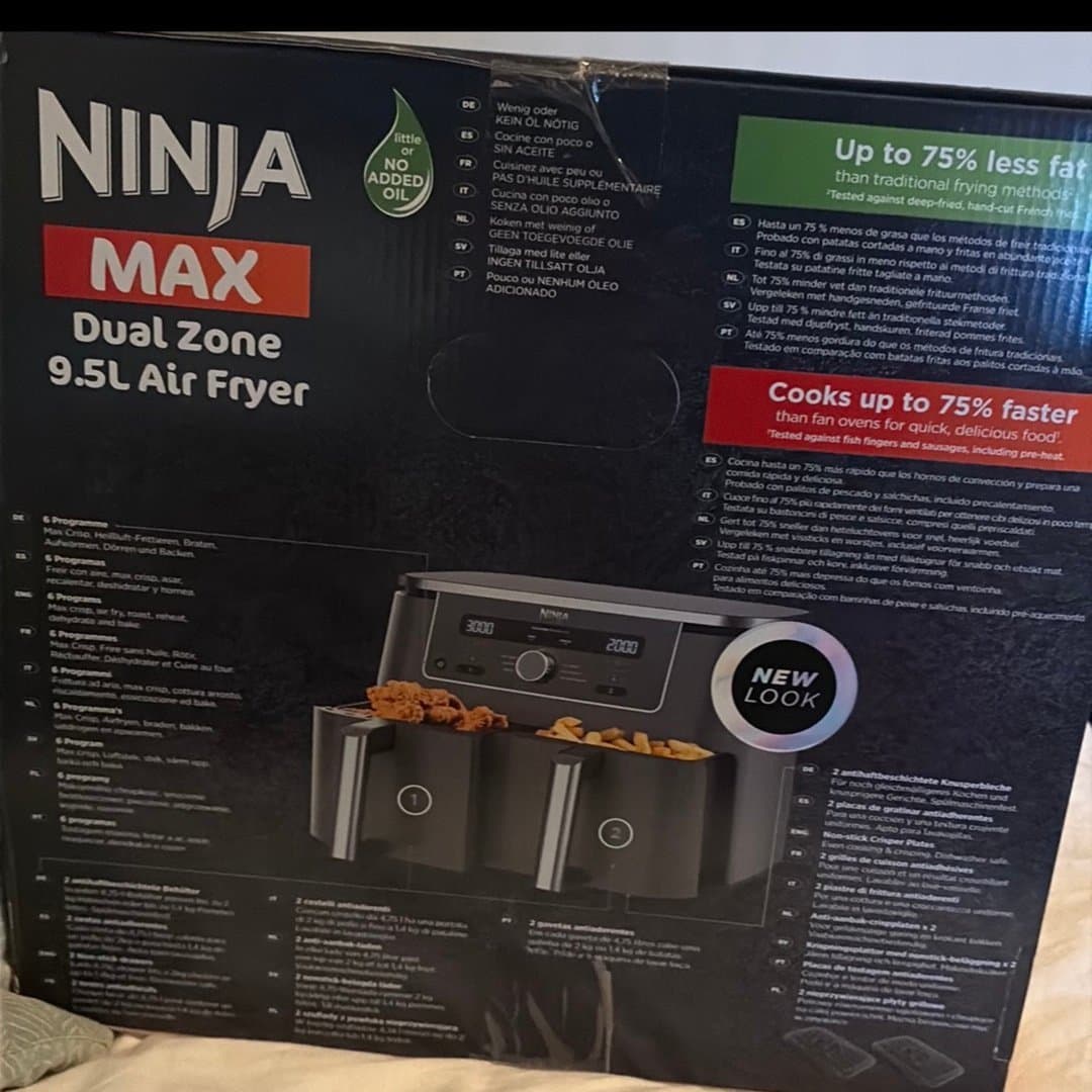 Ninja MAX 6-i-1-airfryer med dubbla zoner på 9,5 l DZ400EU