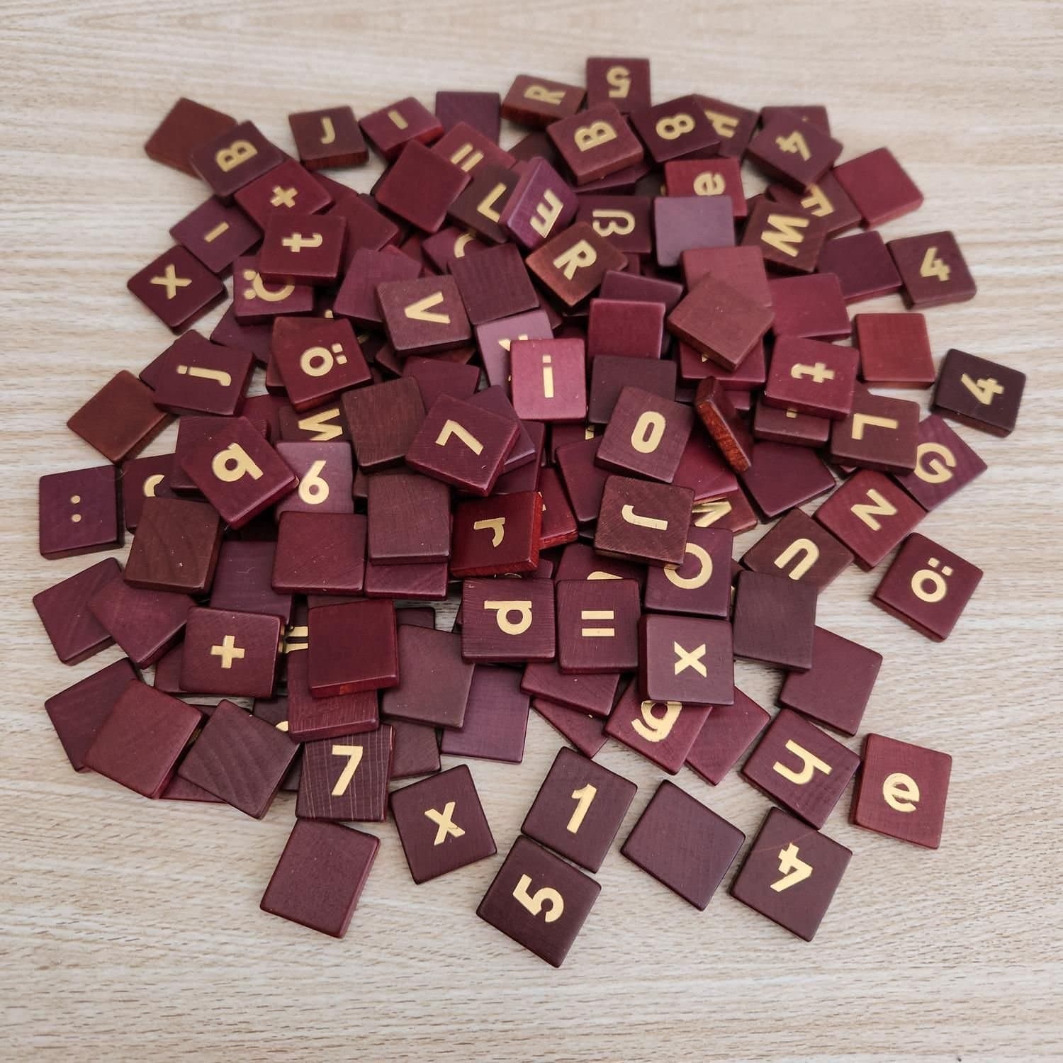 Wooden Swedish Letters Numbers And Symbols ABC + 1x1 With Box