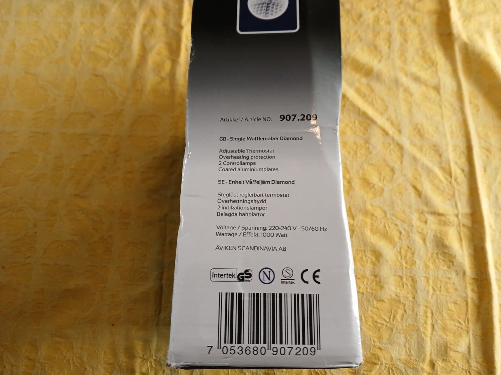 Åviken Diamond 907209 våffeljärn 1000W 5-hjärtan