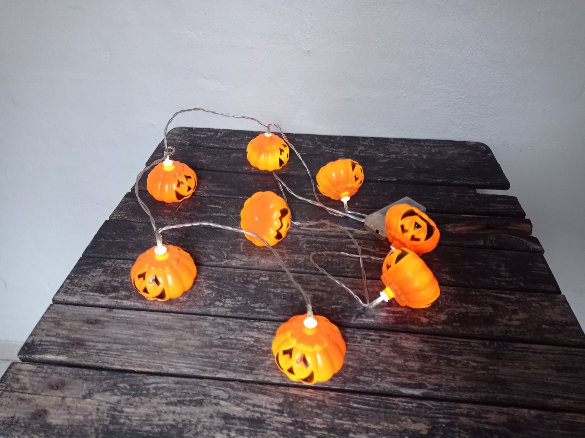 Halloween pumpa ljusslinga för batteri