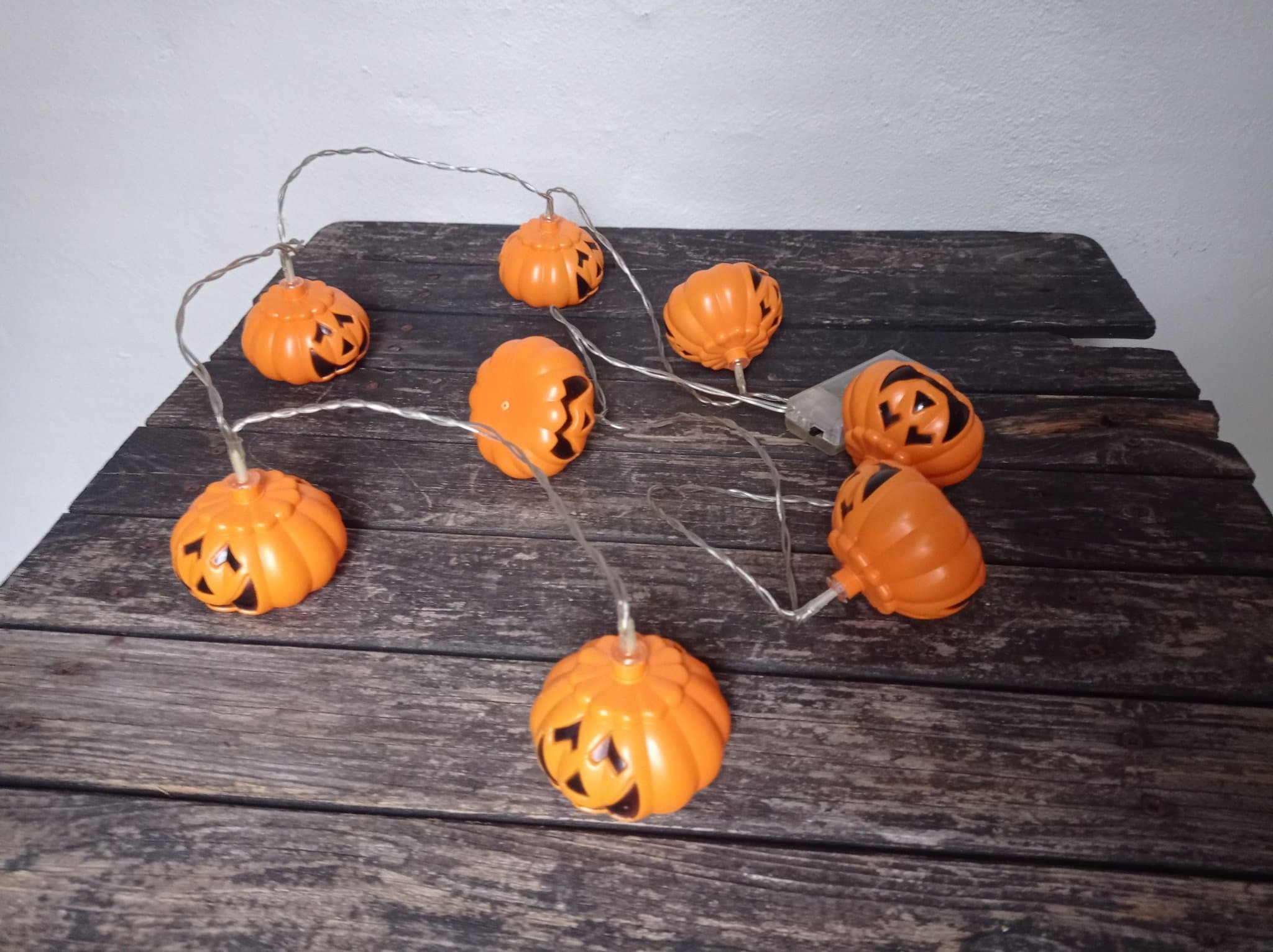 Halloween pumpa ljusslinga för batteri