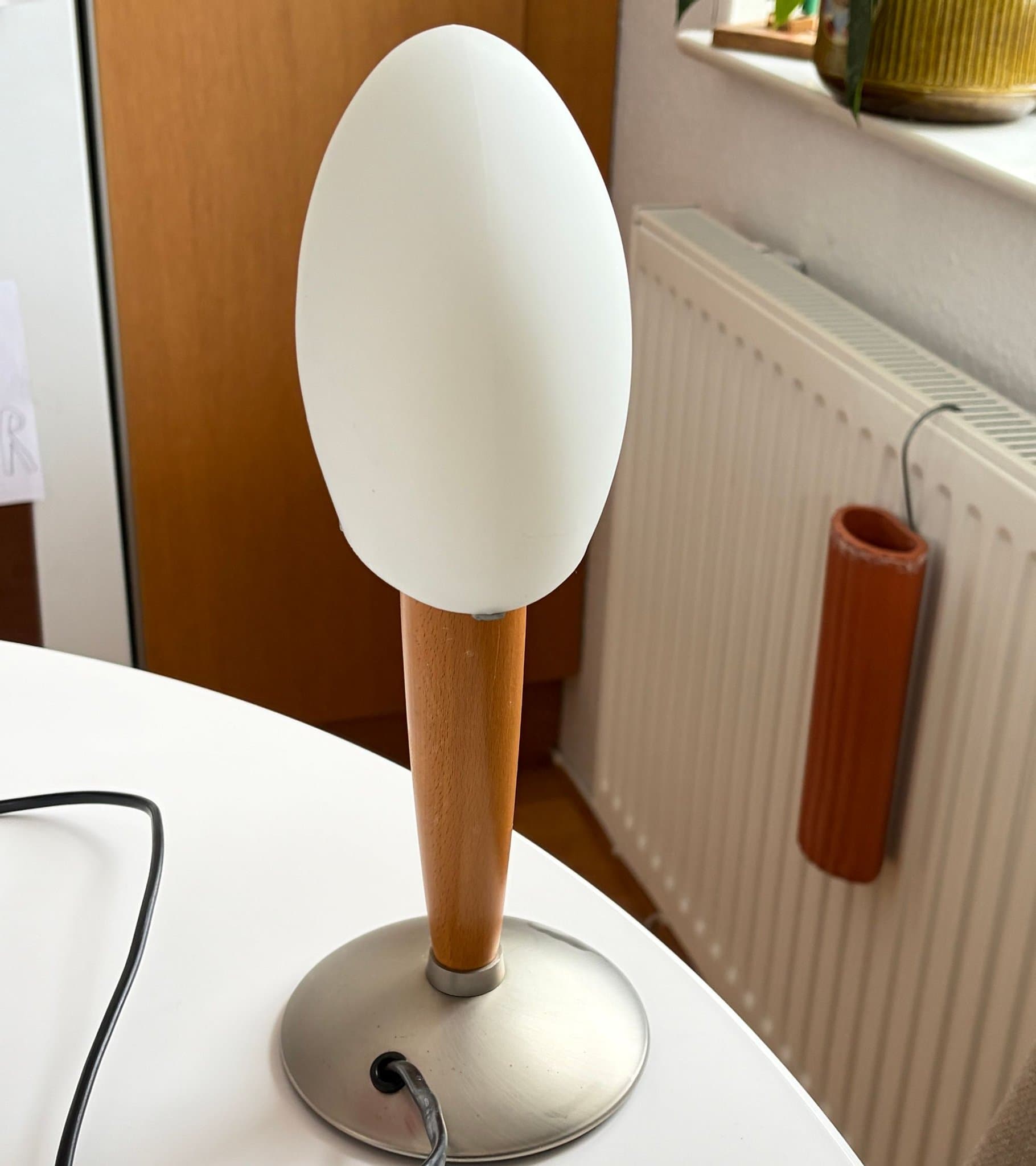 Bordslampa vit mushroom lamp , Aneta 1980 tal