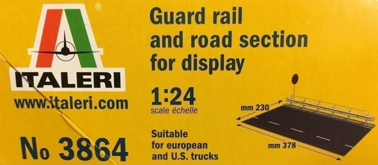 GUARD RAIL AND ROAD SECTION FOR DISPLAY 1/24 ITALERI OÖPPNAD