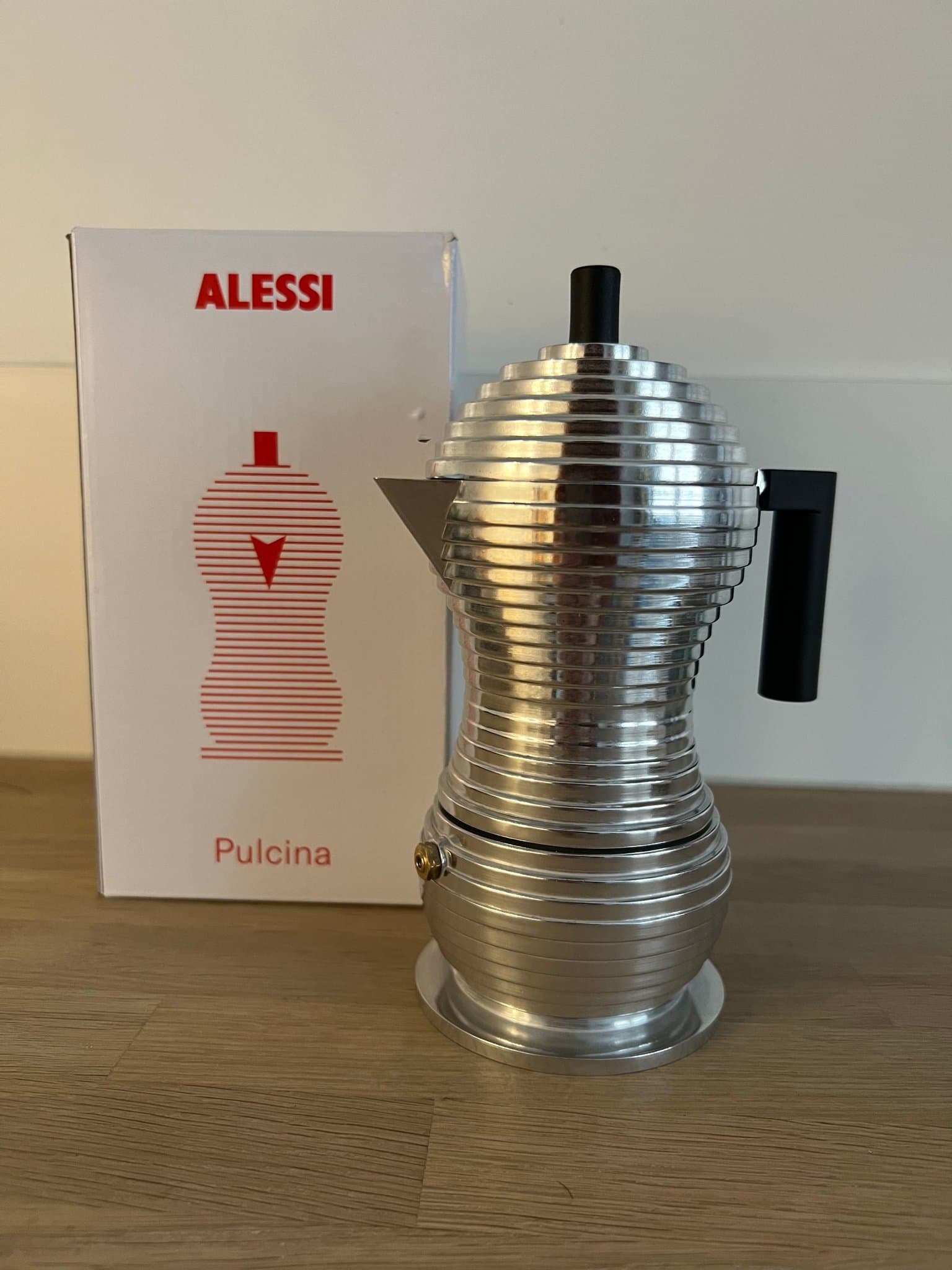 Alessi Pulcina Mokabryggare Aluminium/Svart