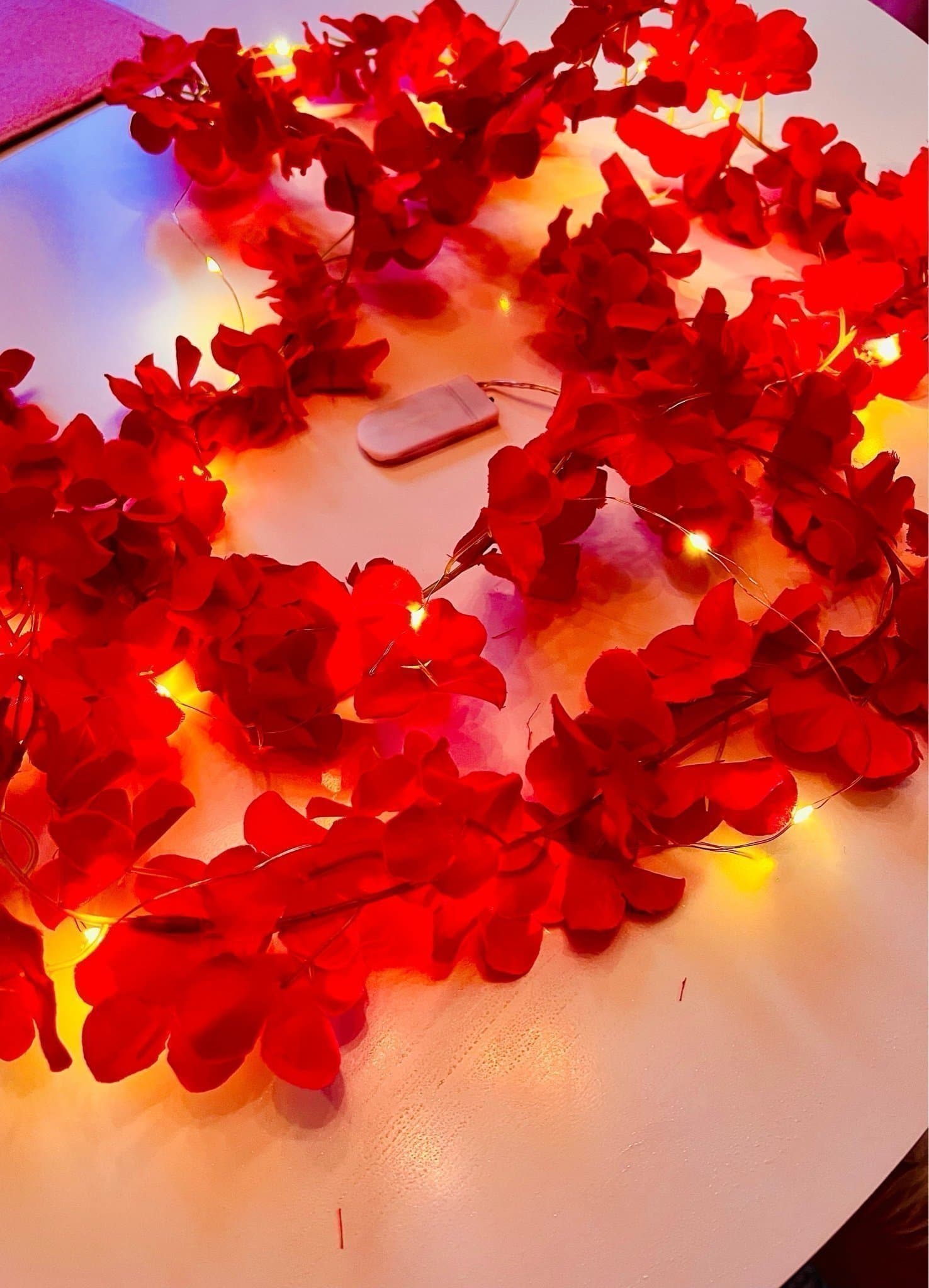 Vacker slinga med körsbärsblommor led 2 m ny i förpackning!