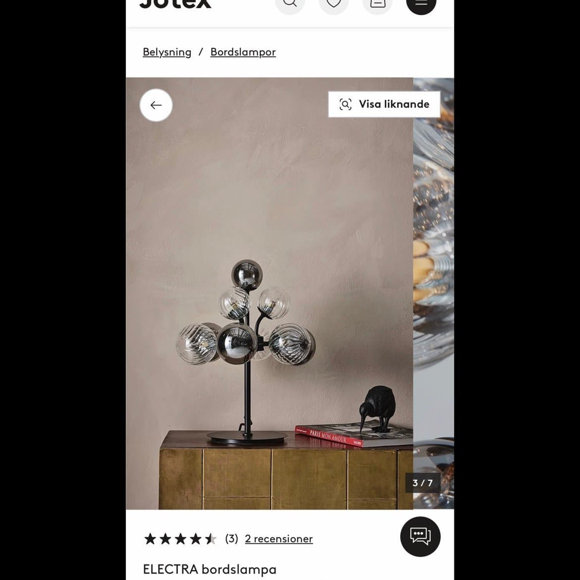 Bordslampa jotex electra