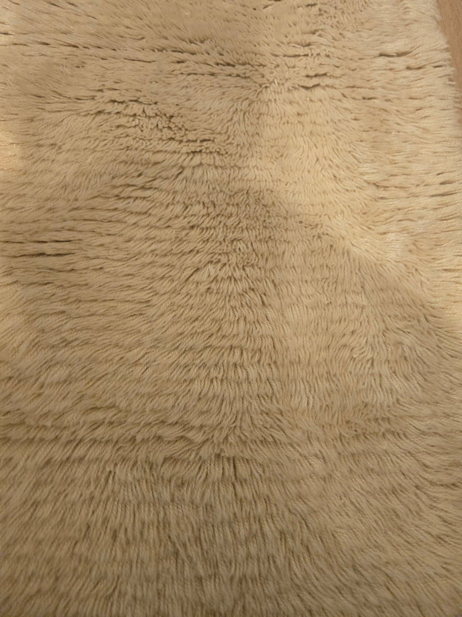 Långhårig ryamatta i beige. 2, 5 m