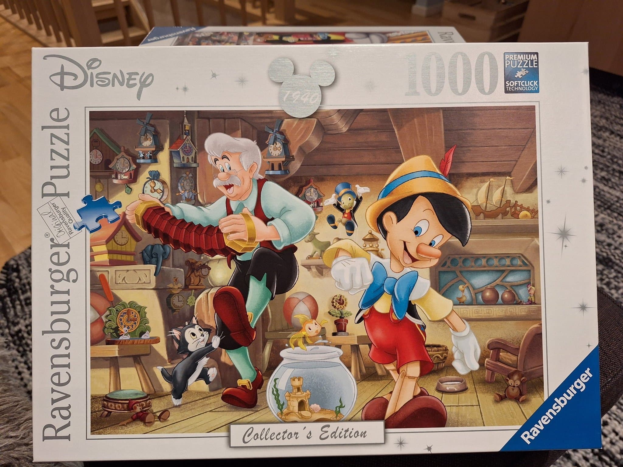 Ny Ravensburger pussel med Disney motiv, Pinocchio 1000 bitar