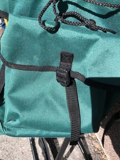 RYGGSÄCK MED PALL FÄSTES PÅ RYGGSÄCKEN OANVÄNDA FLERA FACK KRAFTIGA REMMAR