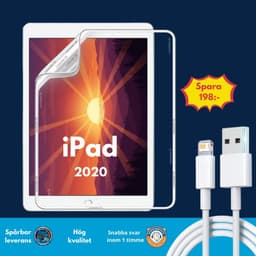 iPad 8 gen (2020) - Hydrogel Bästa Skärmskydd ingår 1x Laddare