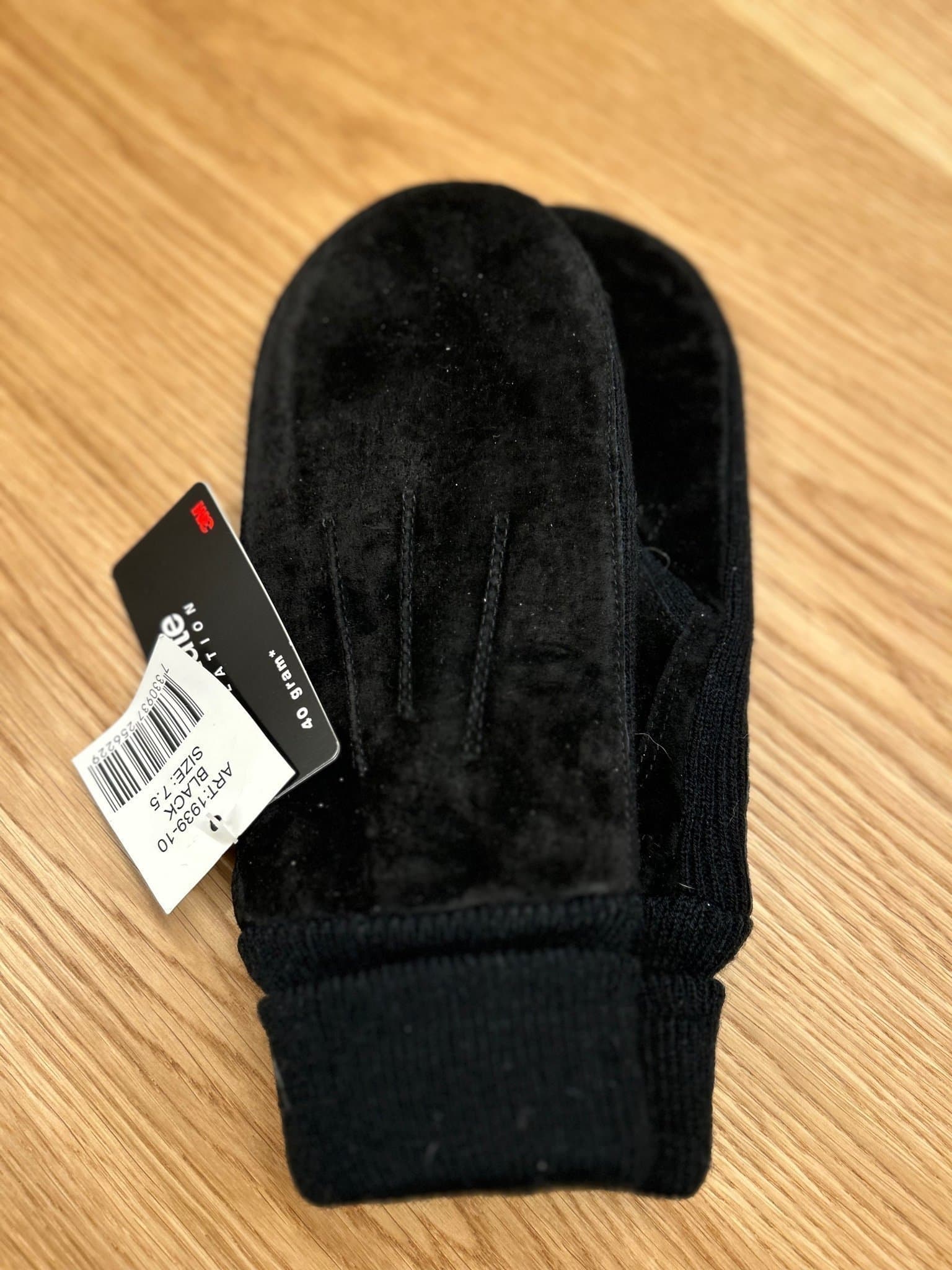 Svart vantar, storlek 7.5 Thinsulate