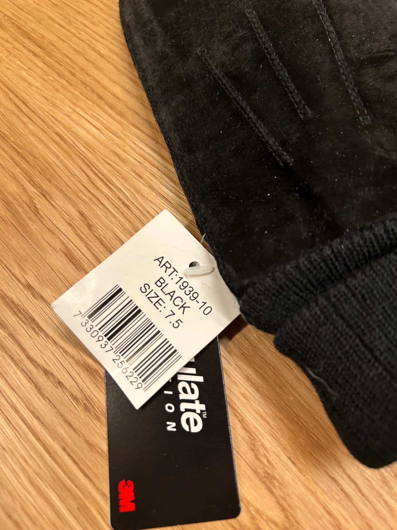 Svart vantar, storlek 7.5 Thinsulate